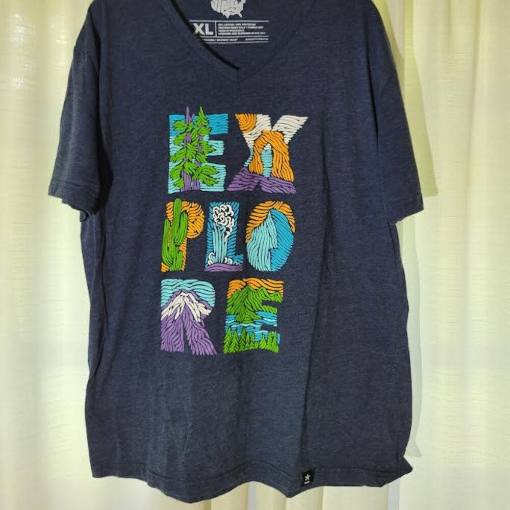 Stately Type - EXPLORE - Outdoor Themed T-Shirt, Size XL, Soft Material